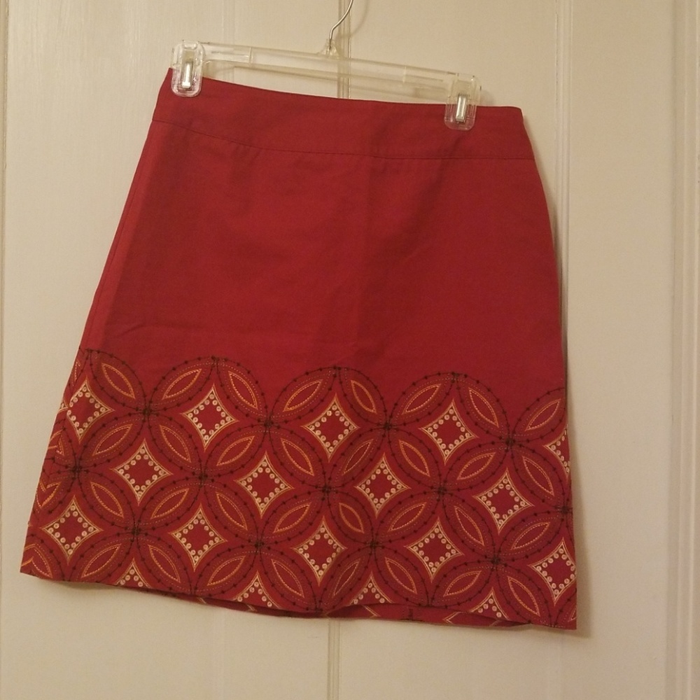 Talbots Petite Embroidered Hem skirt